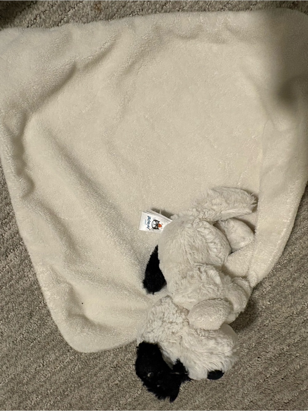Plush Cream Security Blanket for Kids jellycar